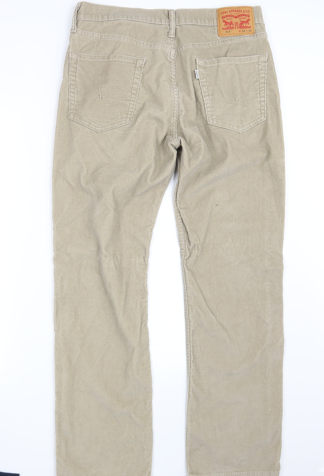 Levi's Mens Beige  Corduroy Straight Jeans Size 32 in L30 in