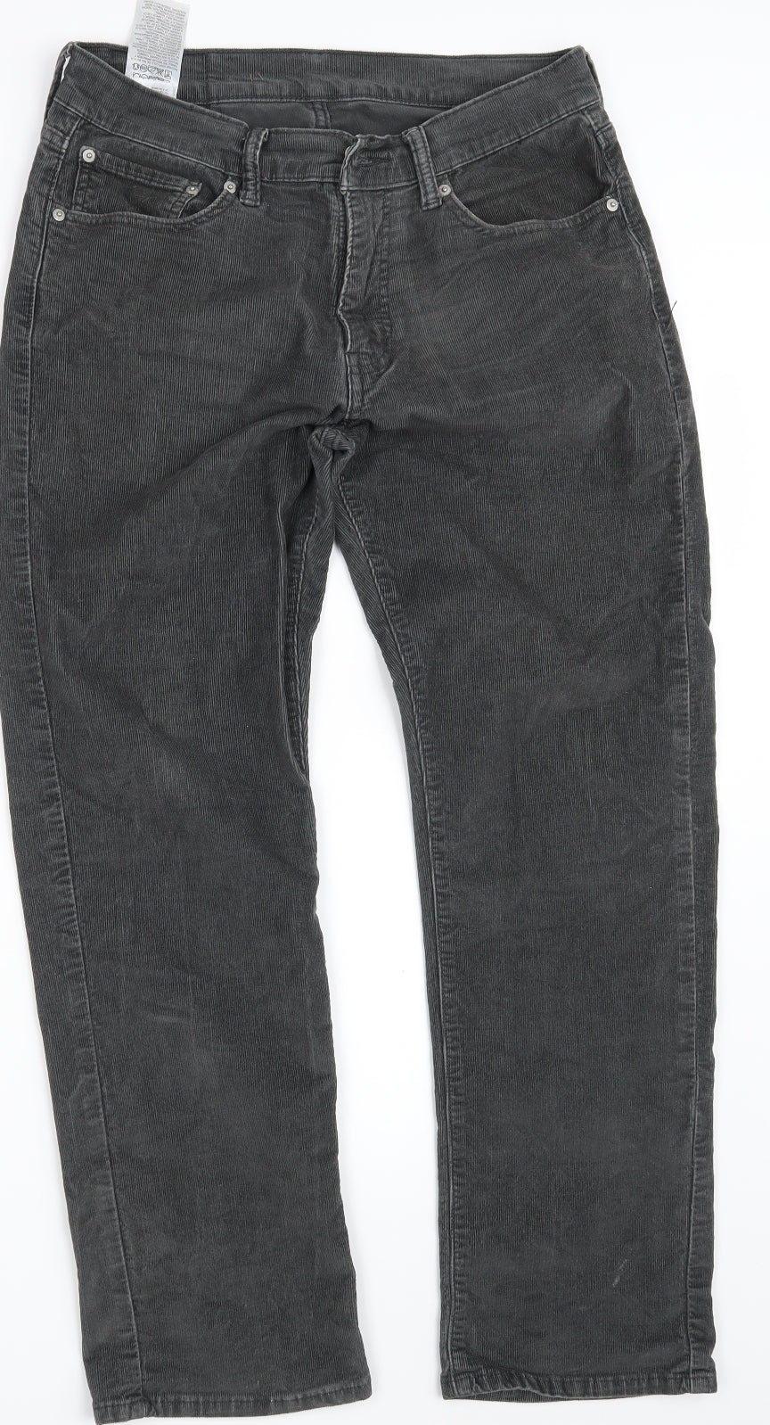 Levi's Mens Grey  Corduroy Straight Jeans Size 32 in L30 in