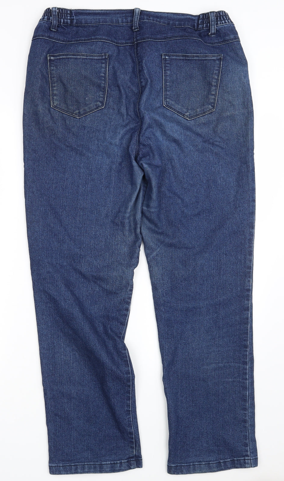 Straight Leg Womens Blue  Denim Straight Jeans Size 14 L29 in