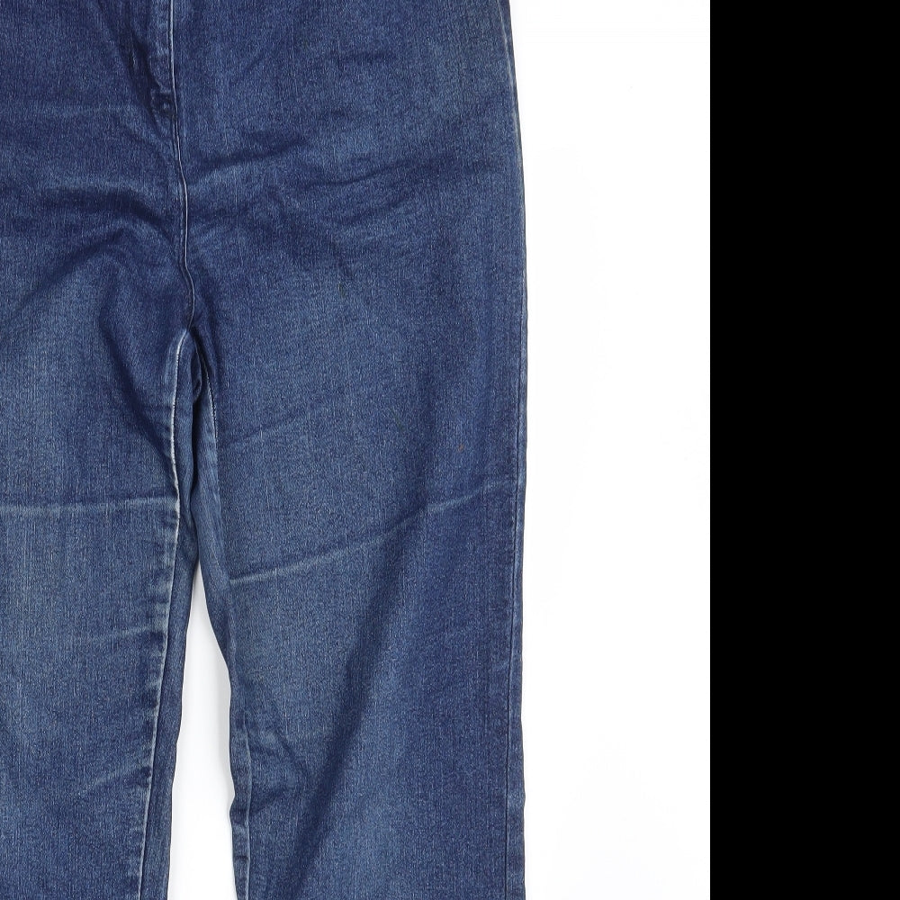 Straight Leg Womens Blue  Denim Straight Jeans Size 14 L29 in