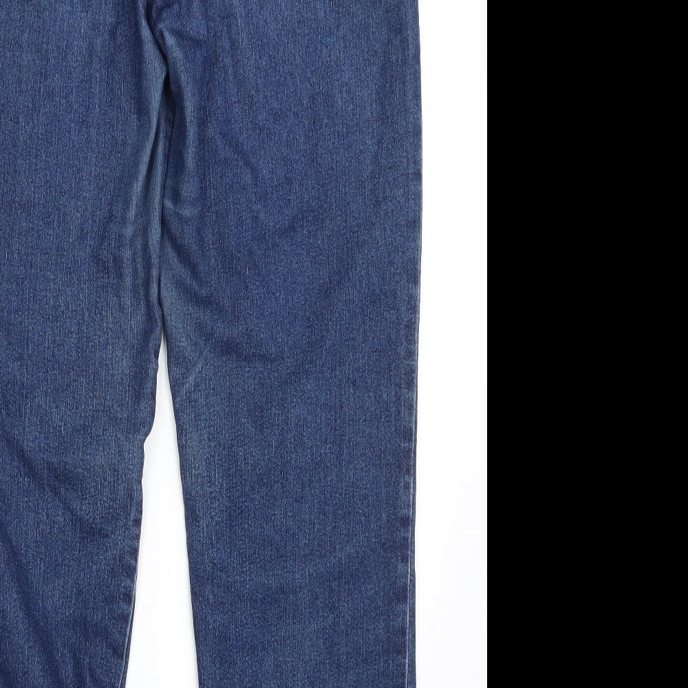 Straight Leg Womens Blue  Denim Straight Jeans Size 14 L29 in
