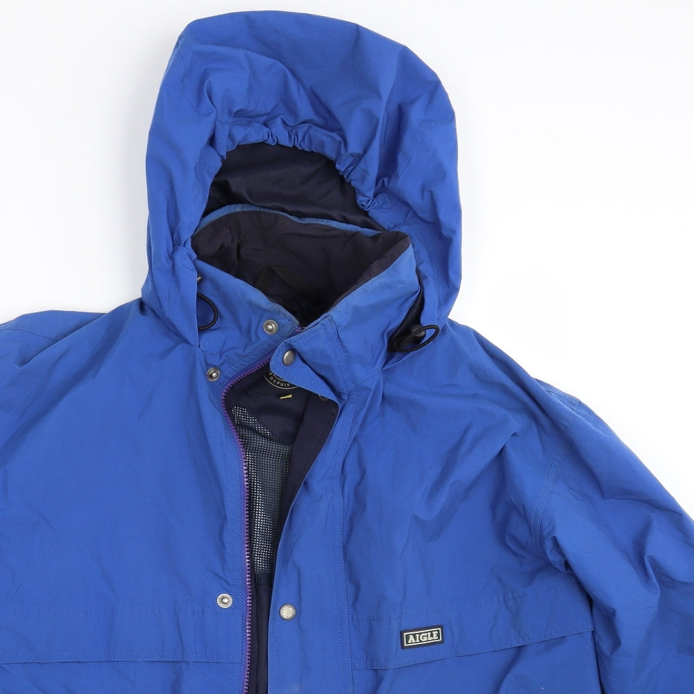 Aigle Mens Blue   Jacket Coat Size M