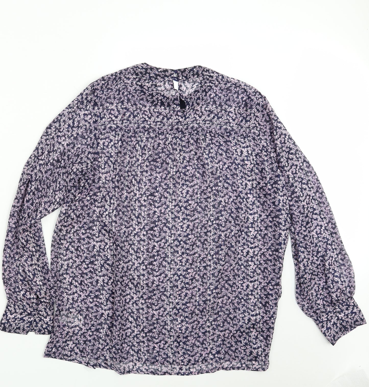 NEXT Womens Purple Floral  Basic Blouse Size 14