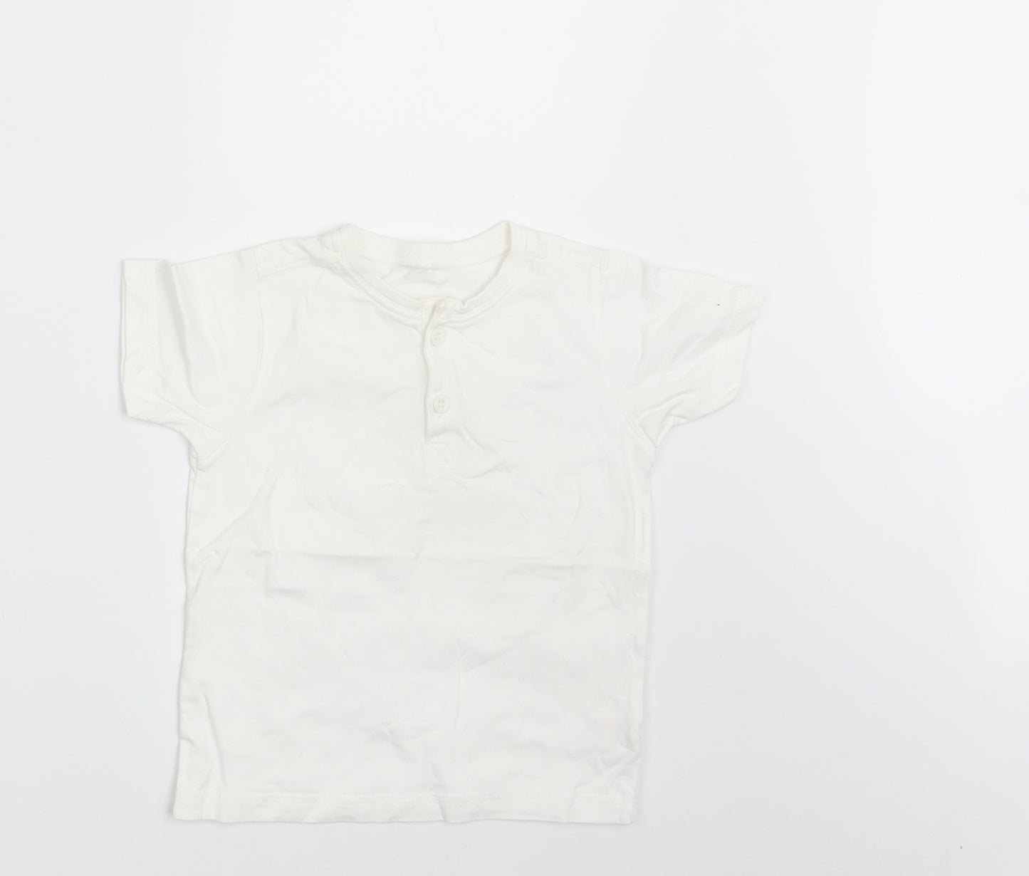 Mini Club Boys White   Basic T-Shirt Size 3-4 Years