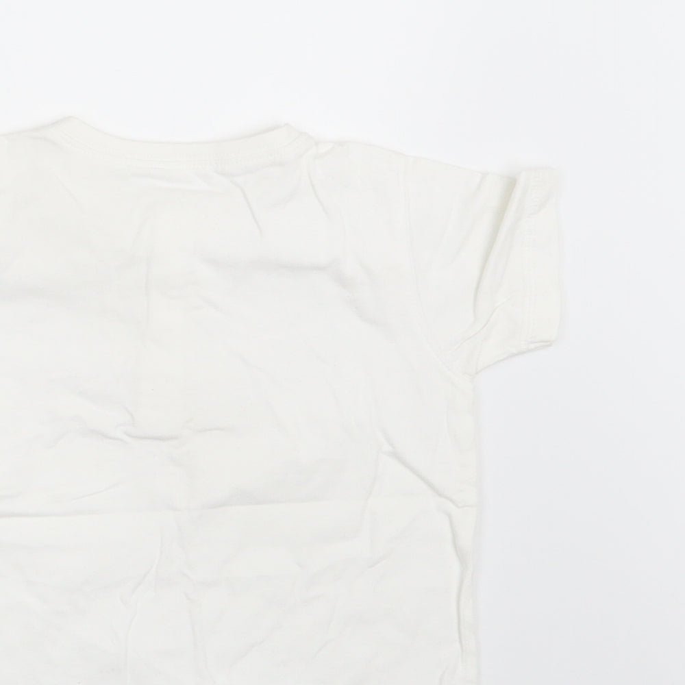 Mini Club Boys White   Basic T-Shirt Size 3-4 Years