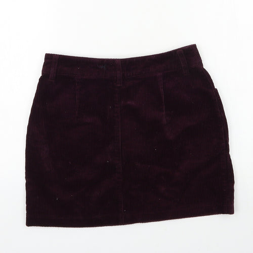 FOREVER 21 Womens Purple  Corduroy A-Line Skirt Size S