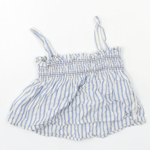 NEXT Girls Blue Striped  Basic Tank Size 12-18 Months