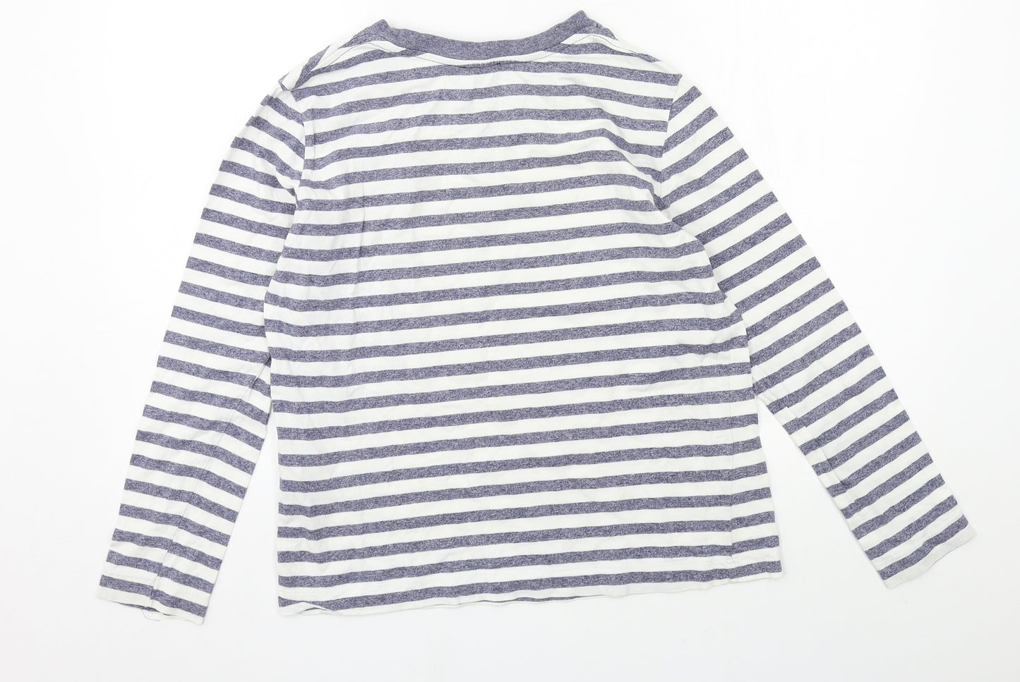 Selected Femme Womens Blue Striped Jersey Basic T-Shirt Size S