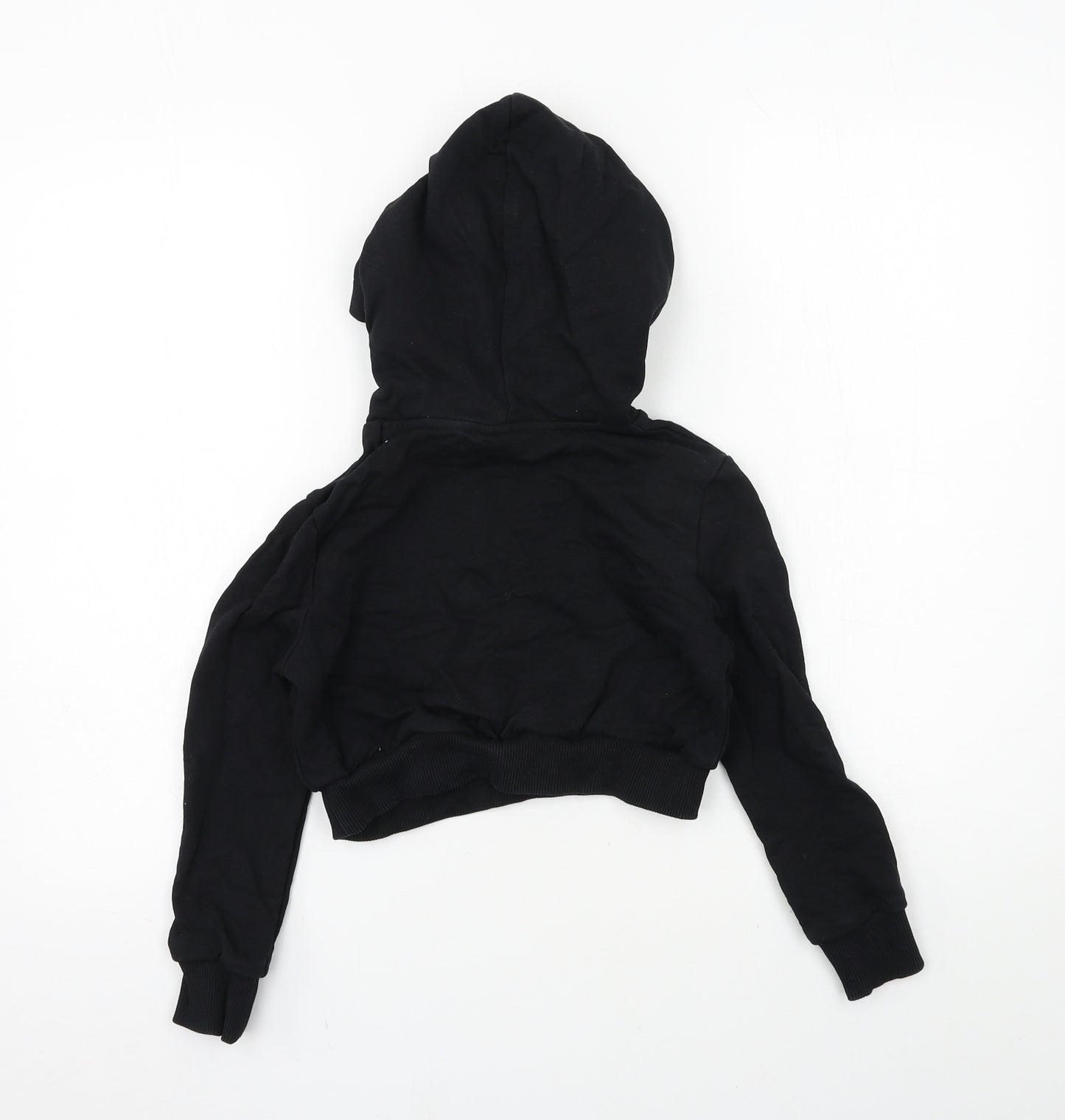 Hype Girls Black  Jersey Pullover Hoodie Size 9-10 Years