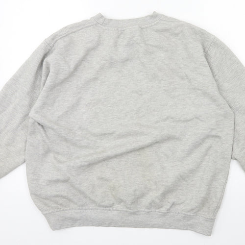 Uneek Womens Grey  Jersey Pullover Sweatshirt Size L