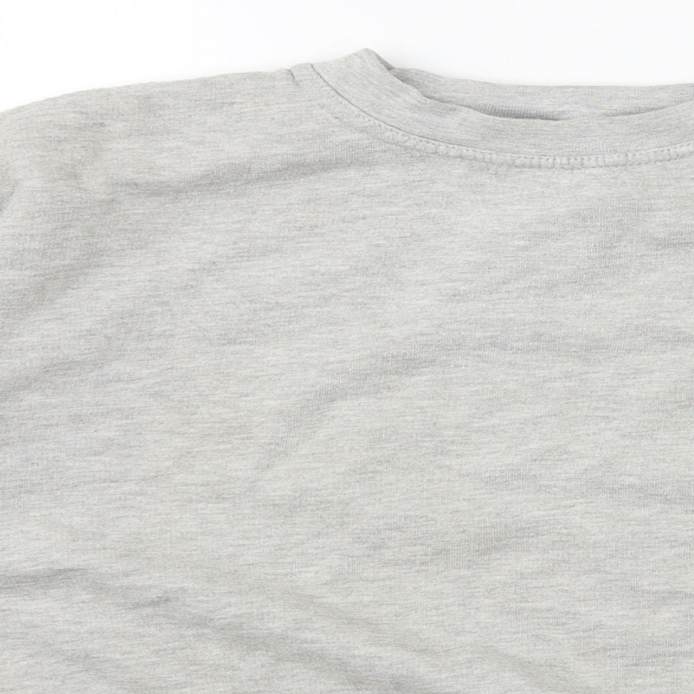 Uneek Womens Grey  Jersey Pullover Sweatshirt Size L
