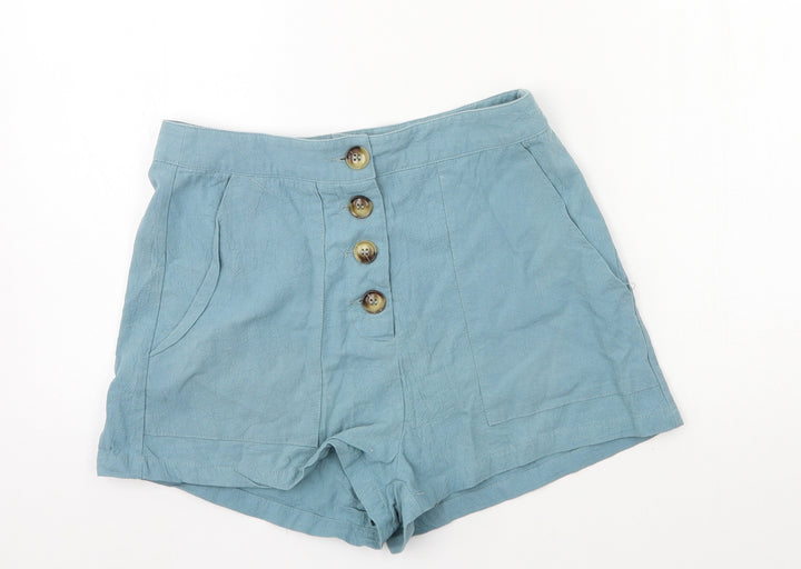 SheIn Womens Blue Hot Pants Shorts Size S