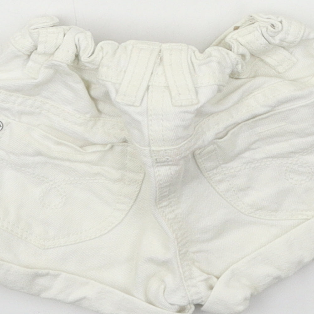 NEXT Girls White  Denim Cropped Jeans Size 9-12 Months