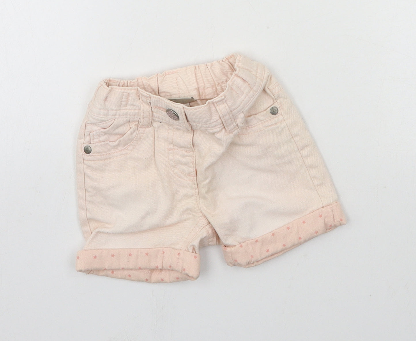 NEXT Girls Pink  Denim Cropped Jeans Size 6-9 Months
