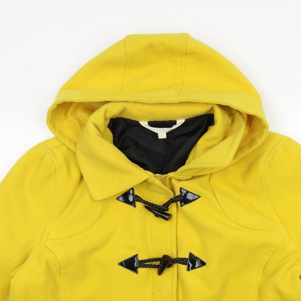 Internacionale Womens Yellow   Pea Coat Coat Size 18