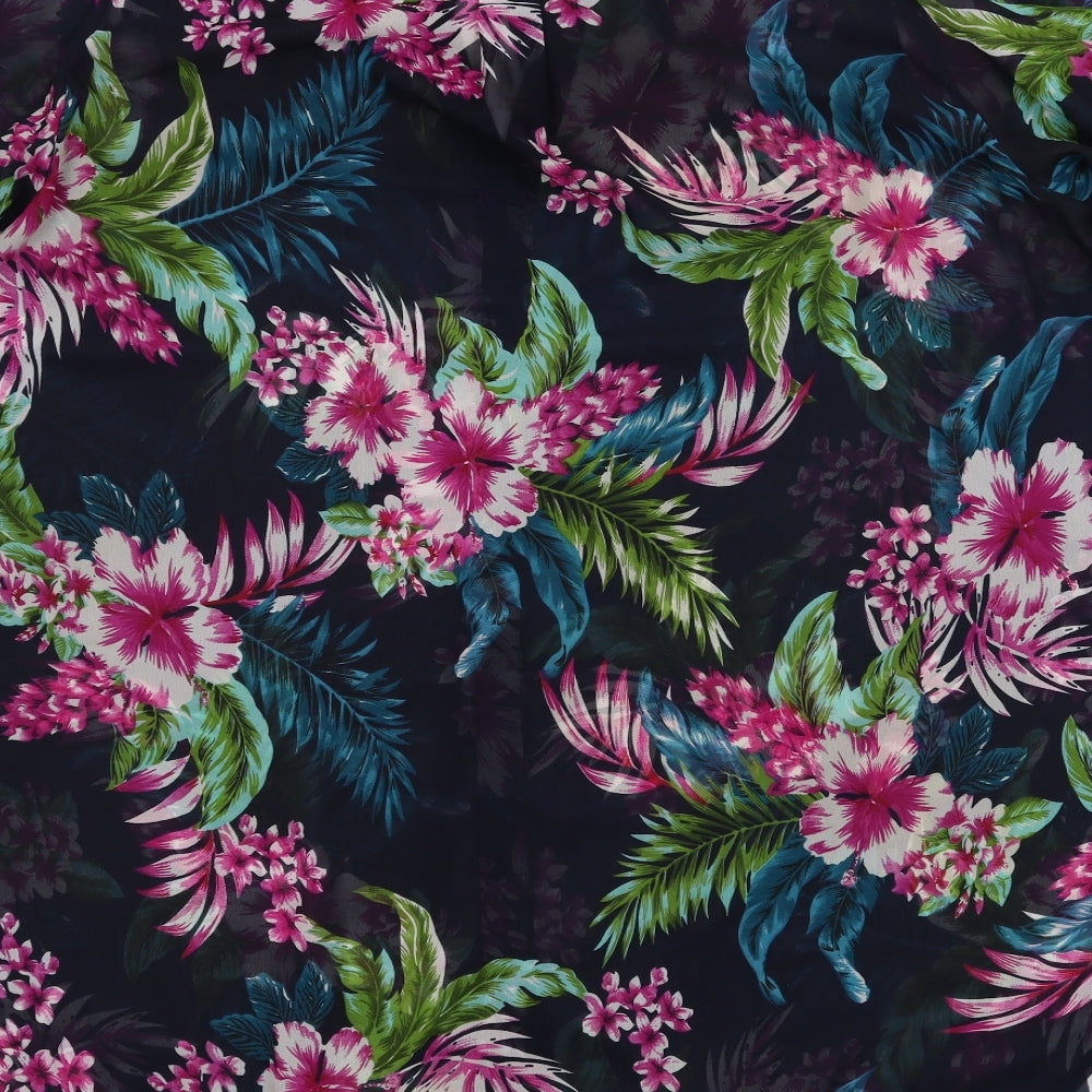 Yours Womens Black Floral  Basic Blouse Size 22