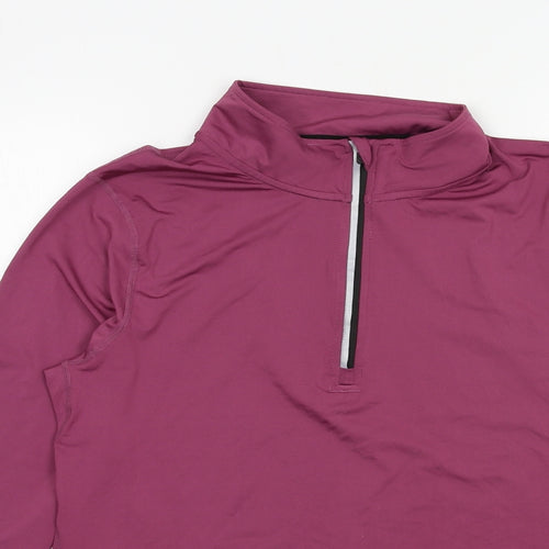 Icy Zone Mens Purple  Jersey Pullover Sweatshirt Size L