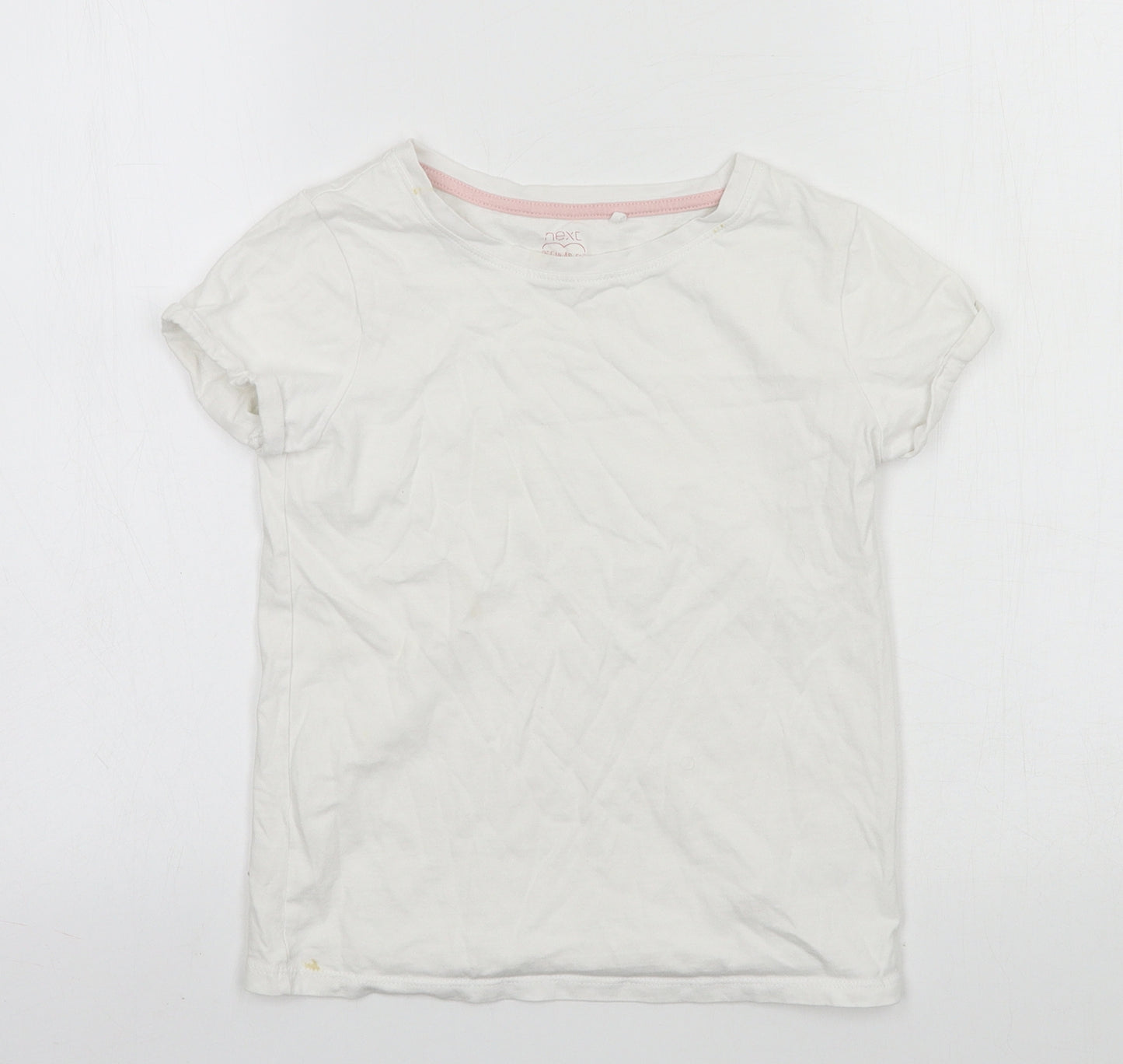 NEXT Girls White  Jersey Basic T-Shirt Size 9 Years