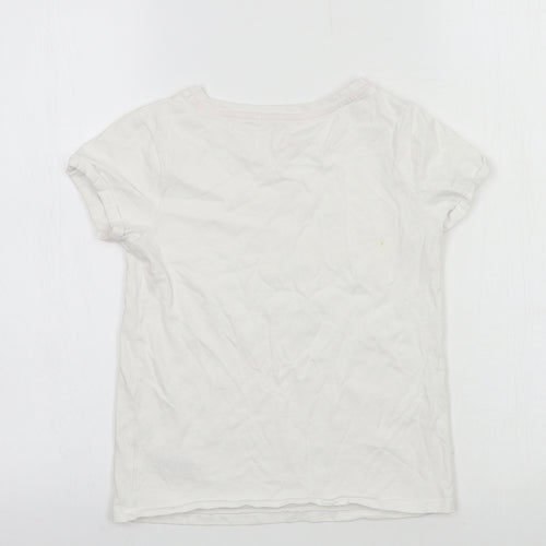NEXT Girls White  Jersey Basic T-Shirt Size 9 Years
