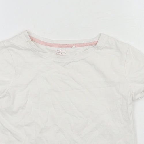 NEXT Girls White  Jersey Basic T-Shirt Size 9 Years