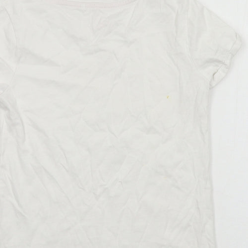 NEXT Girls White  Jersey Basic T-Shirt Size 9 Years