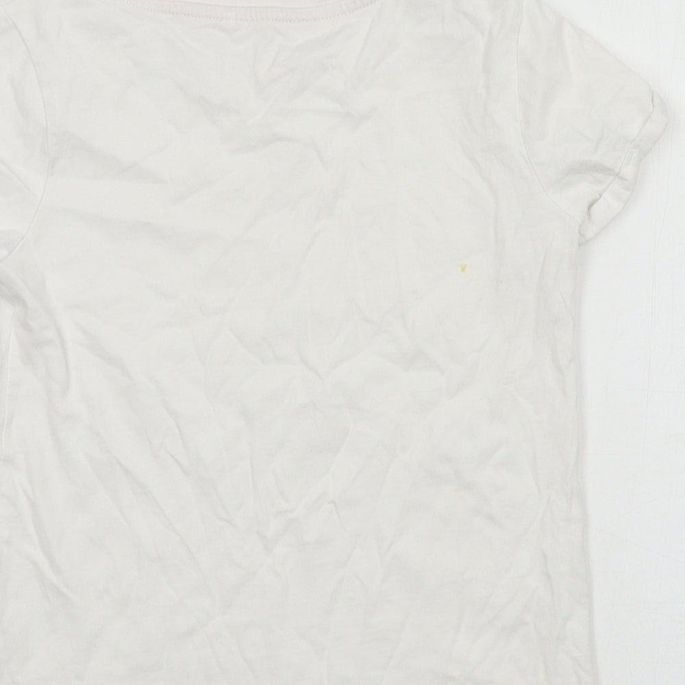 NEXT Girls White  Jersey Basic T-Shirt Size 9 Years