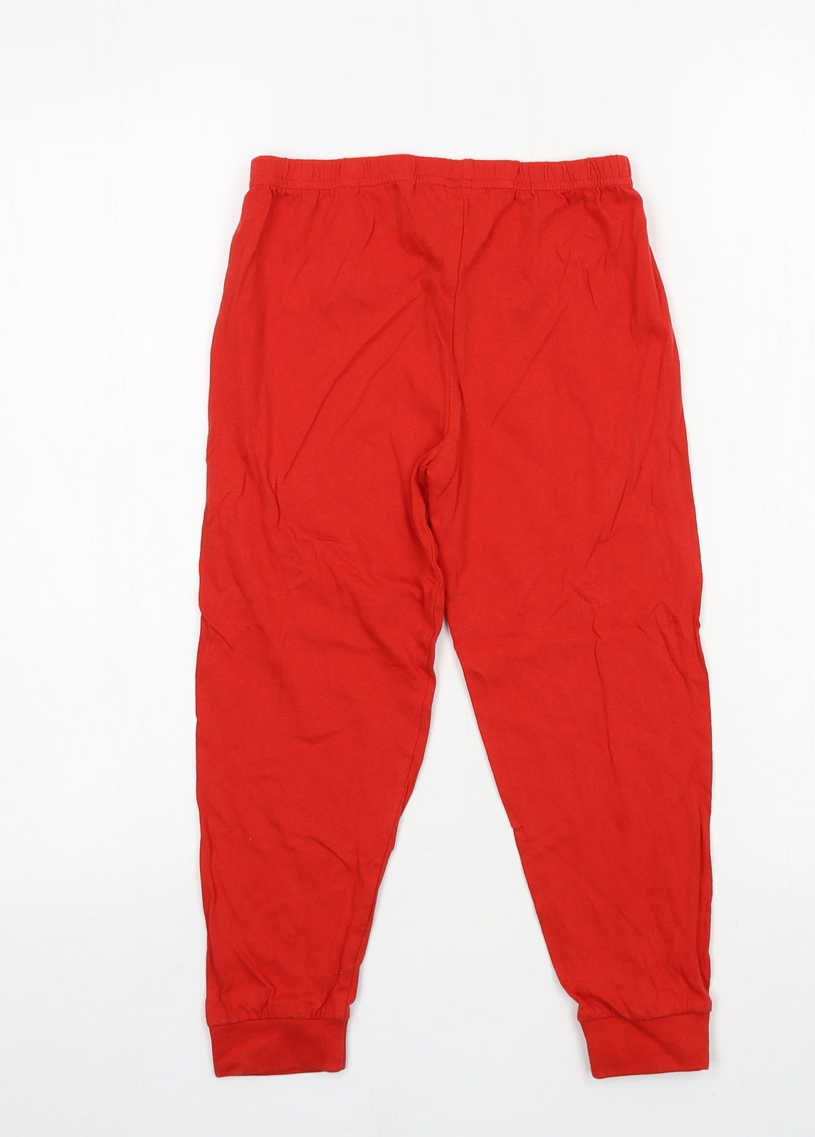 Character Boys Red Solid Jersey  Pyjama Pants Size 8 Years  - STARWARS