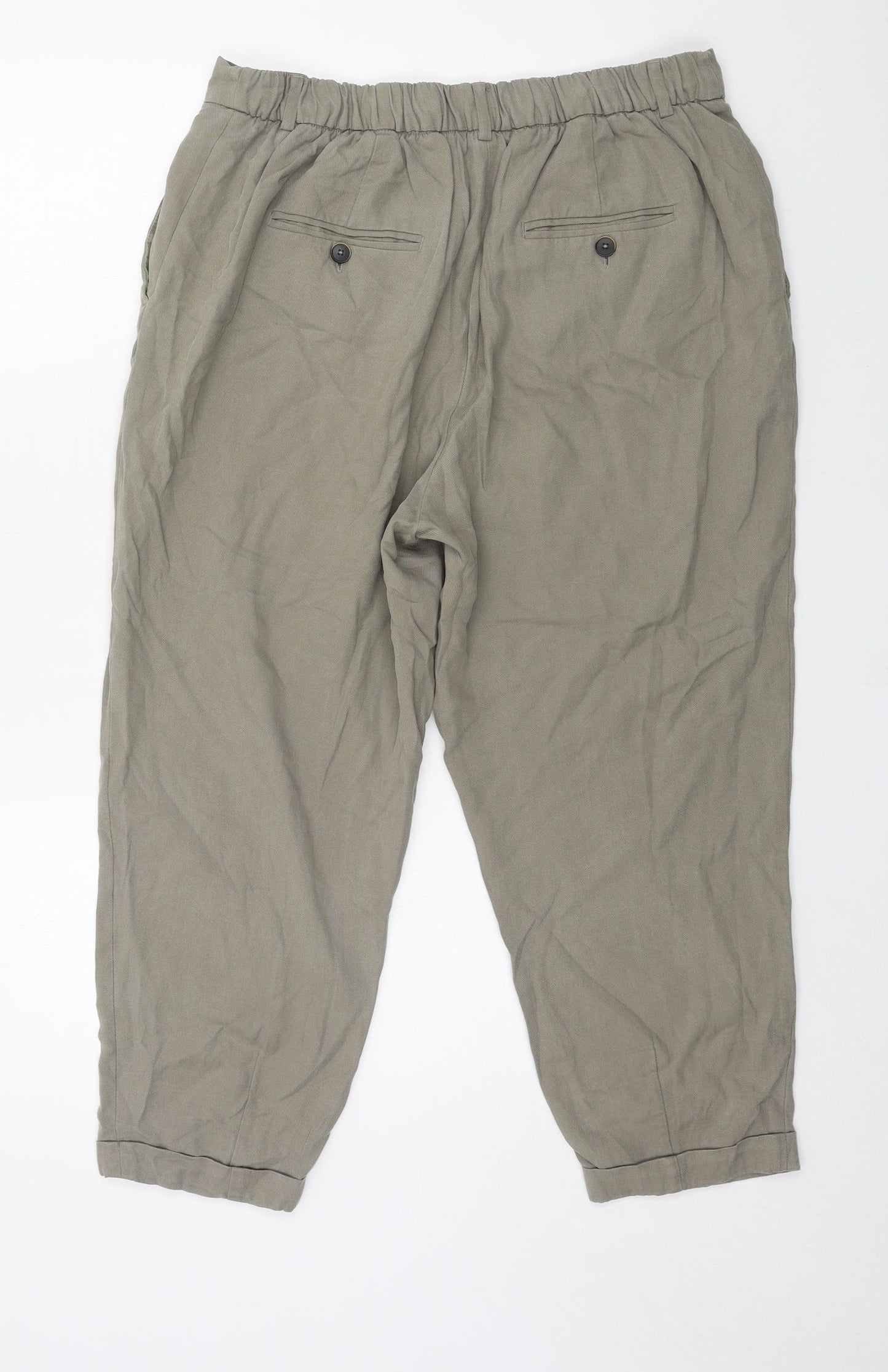Zara Mens Grey   Cropped Trousers Size L L22 in