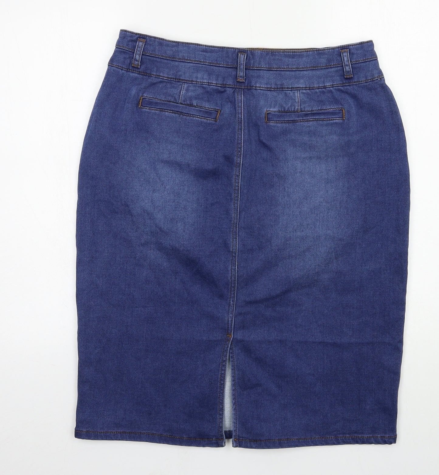 John Lewis Womens Blue  Denim Straight & Pencil Skirt Size 14