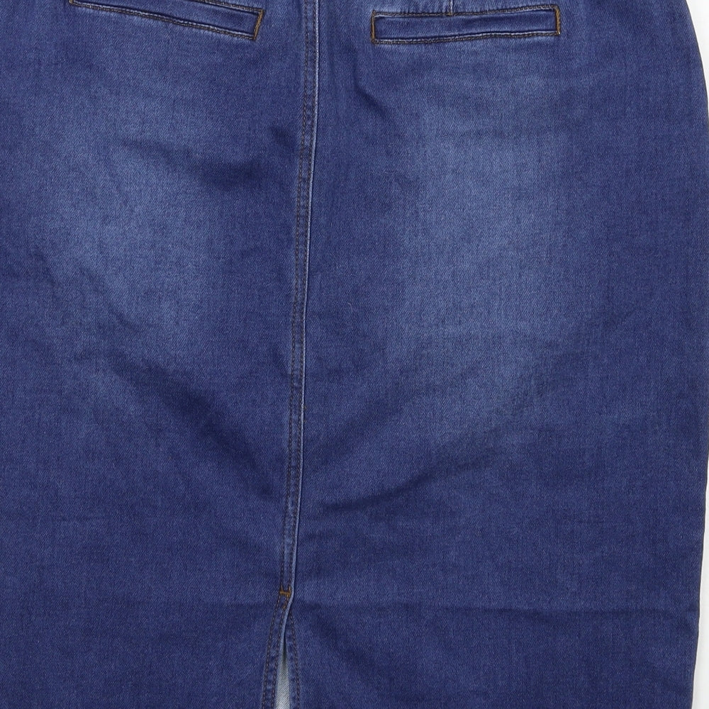 John Lewis Womens Blue  Denim Straight & Pencil Skirt Size 14