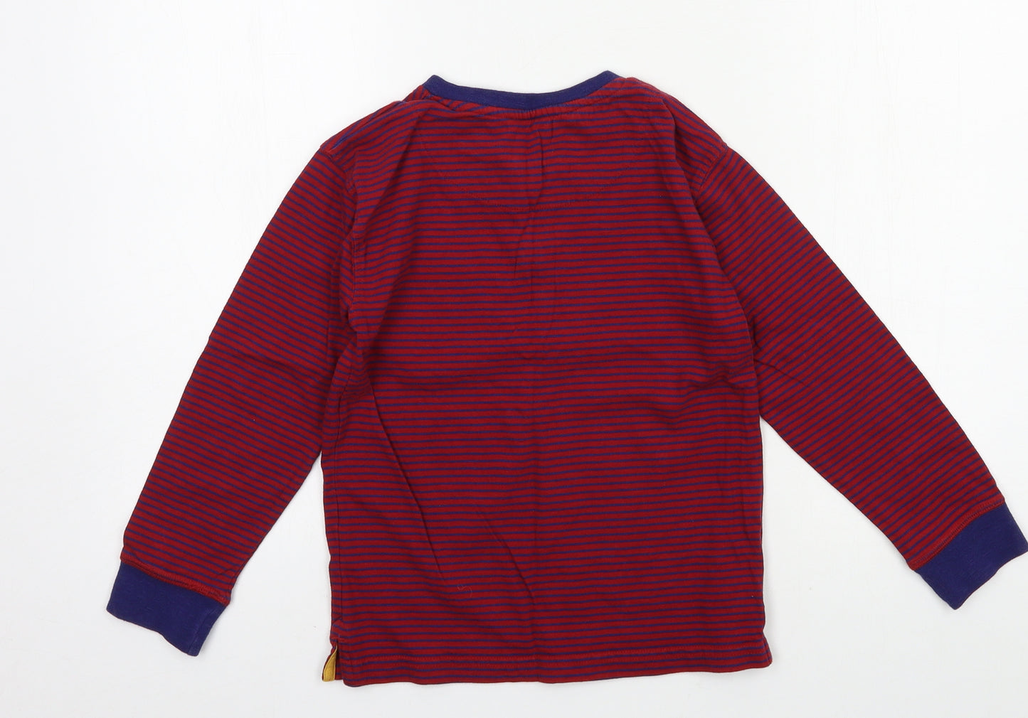 John Lewis Boys Red Striped Jersey Basic T-Shirt Size 8 Years