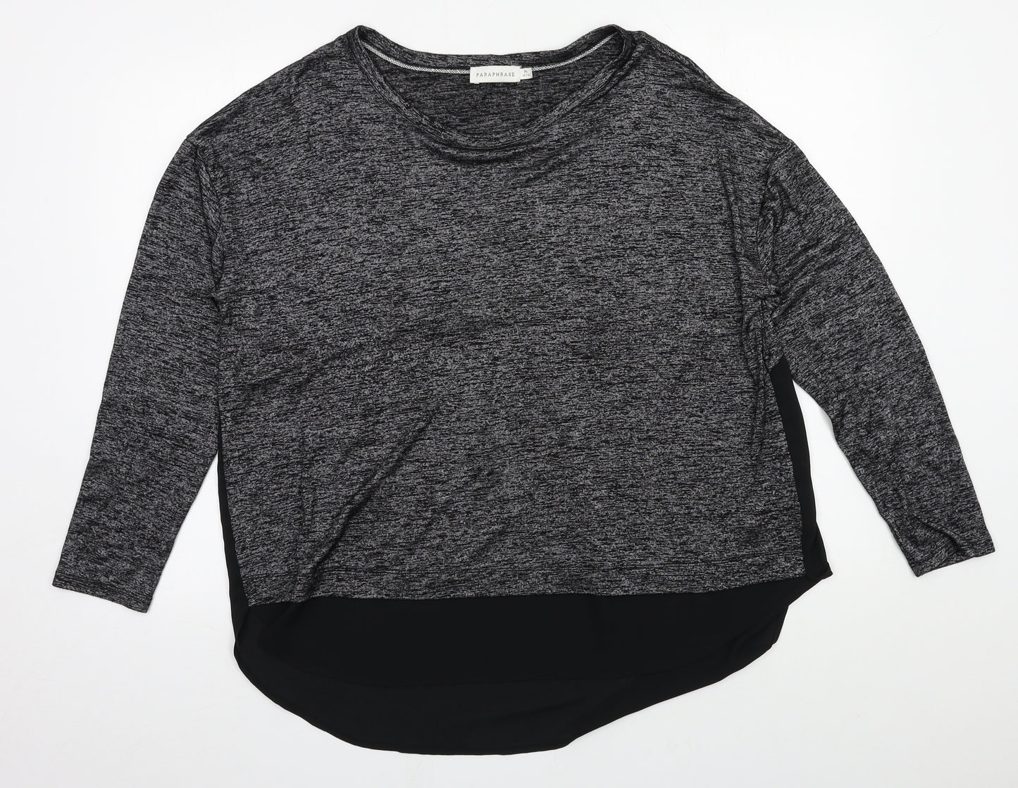 Paraphrase Womens Grey  Jersey Basic Blouse Size 16