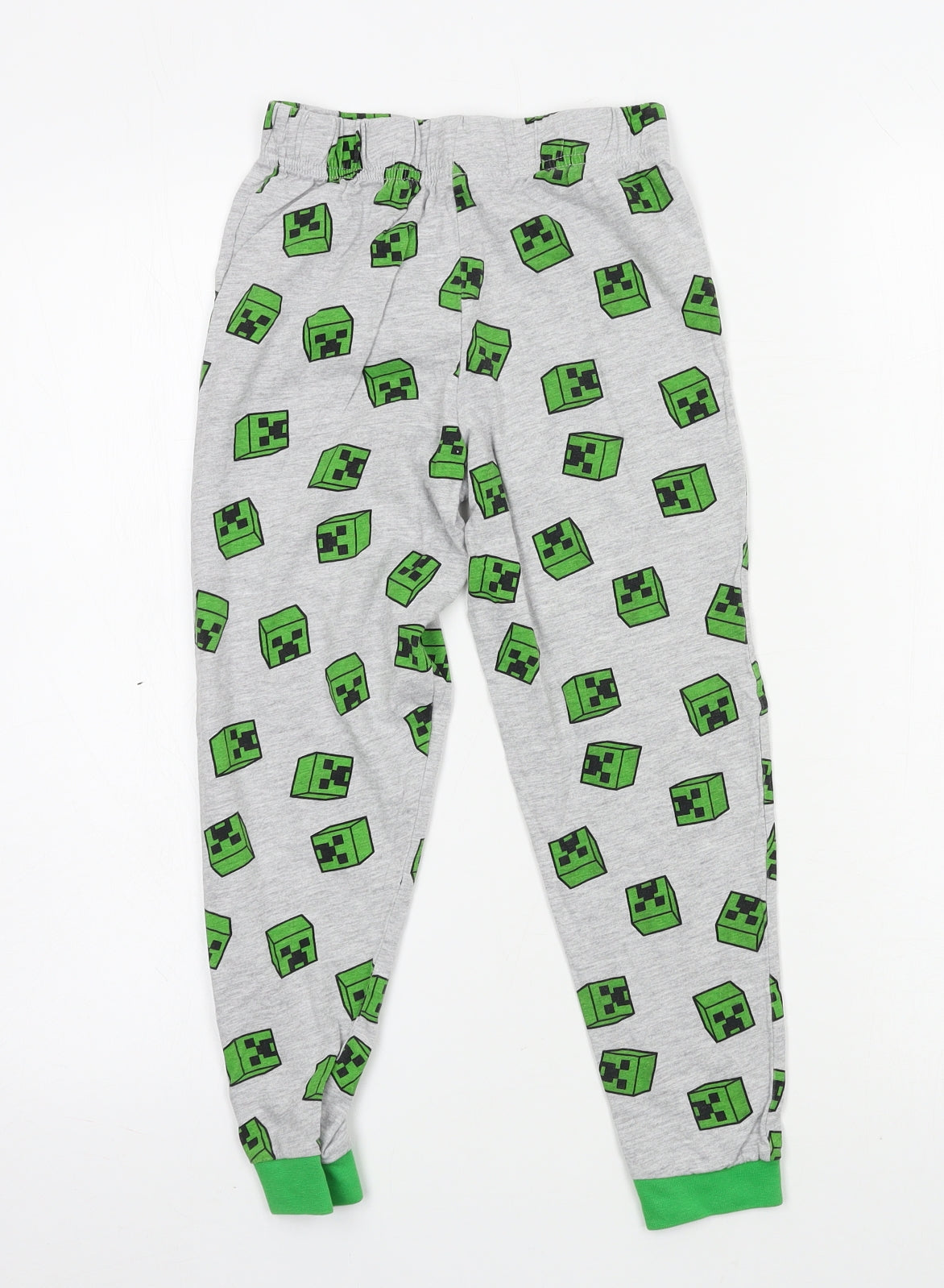 Primark Boys Grey Geometric Jersey  Pyjama Pants Size 7-8 Years