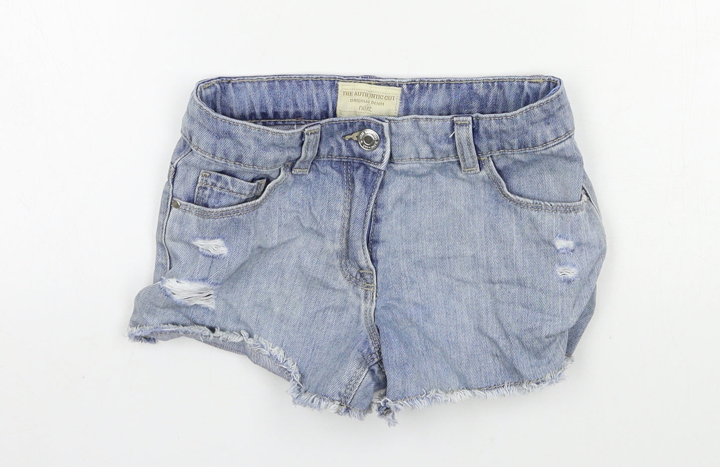 NEXT Girls Blue  Denim Cut-Off Shorts Size 8 Years
