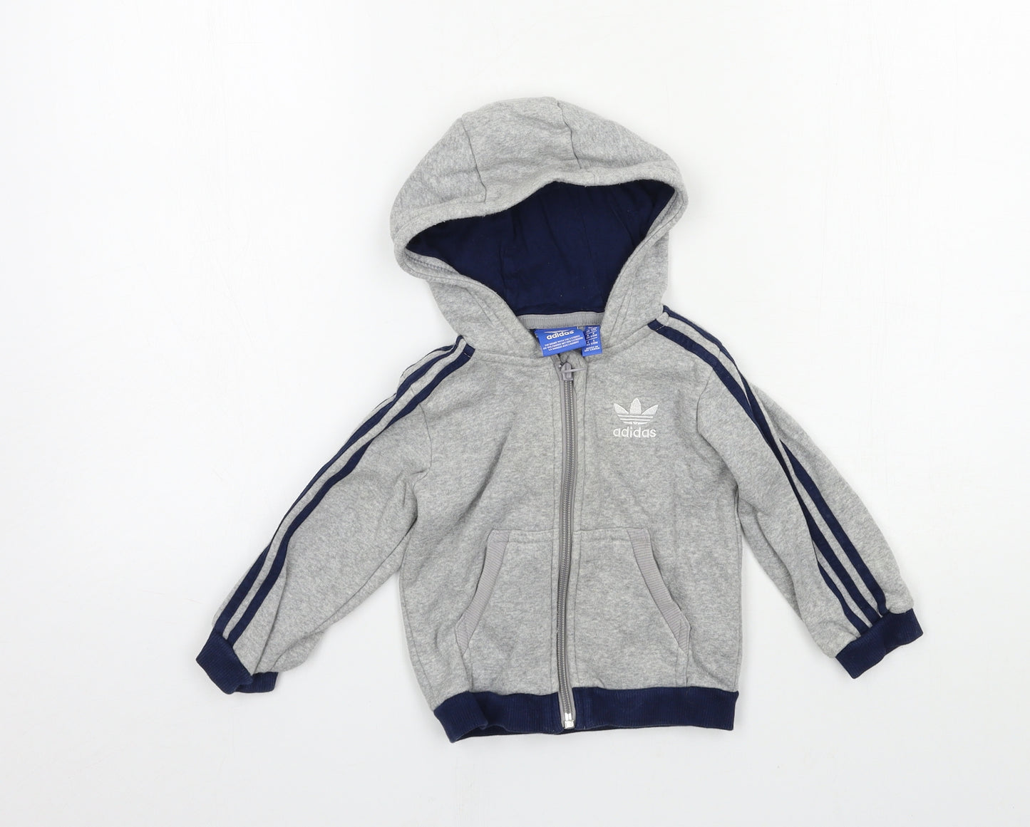 adidas Boys Green Striped Jersey Jacket  Size 9-12 Months
