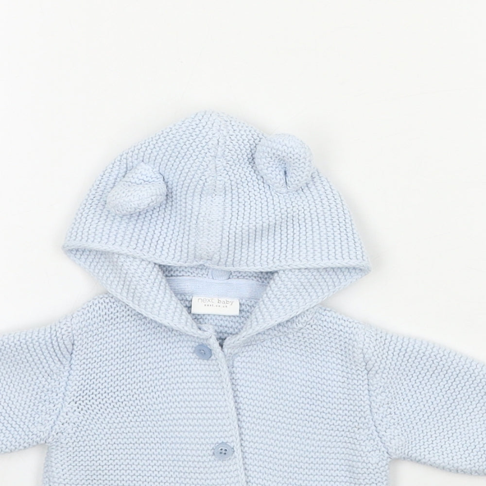 NEXT Boys Blue  Knit Cardigan Jumper Size 0-3 Months