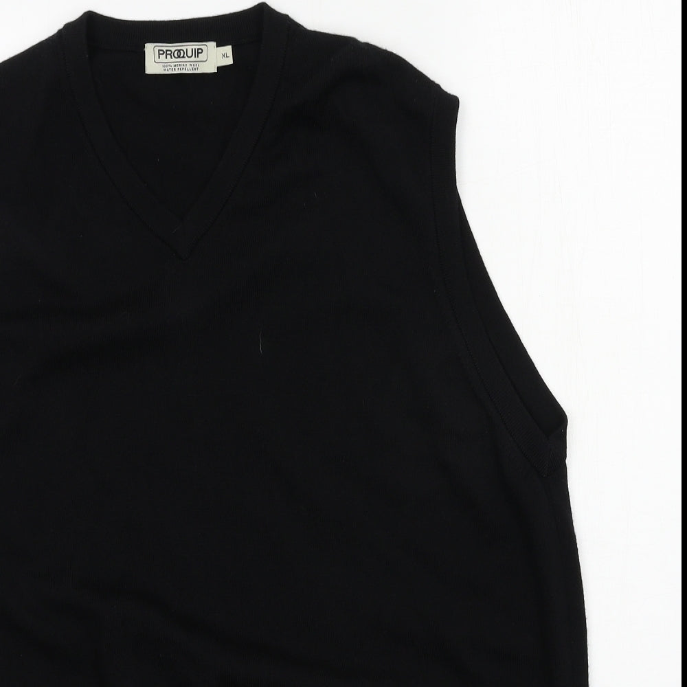 Proquip Mens Black  Knit Pullover Jumper Size XL