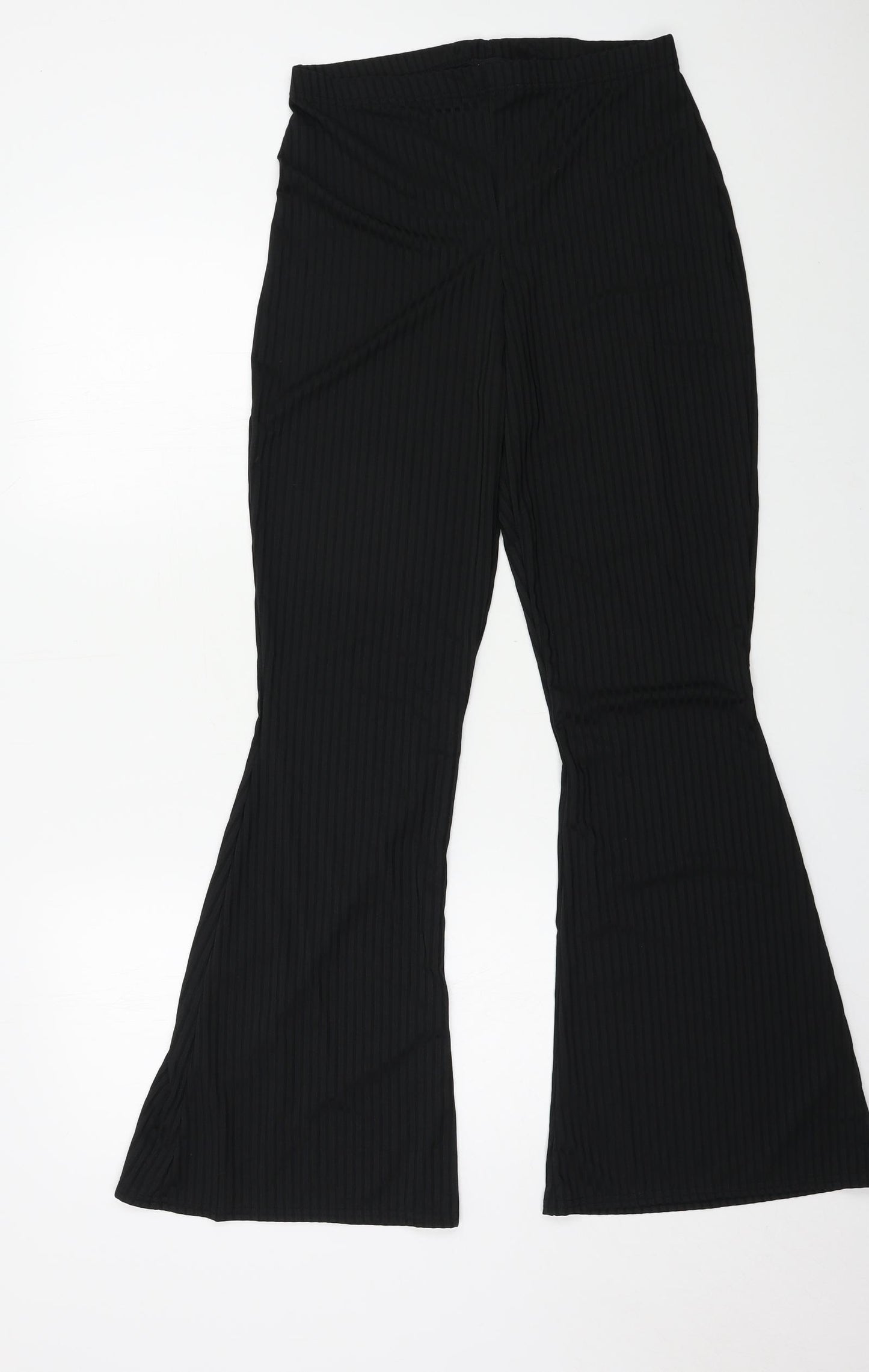 Boohoo Womens Black  Jersey Trousers  Size 14 L30 in