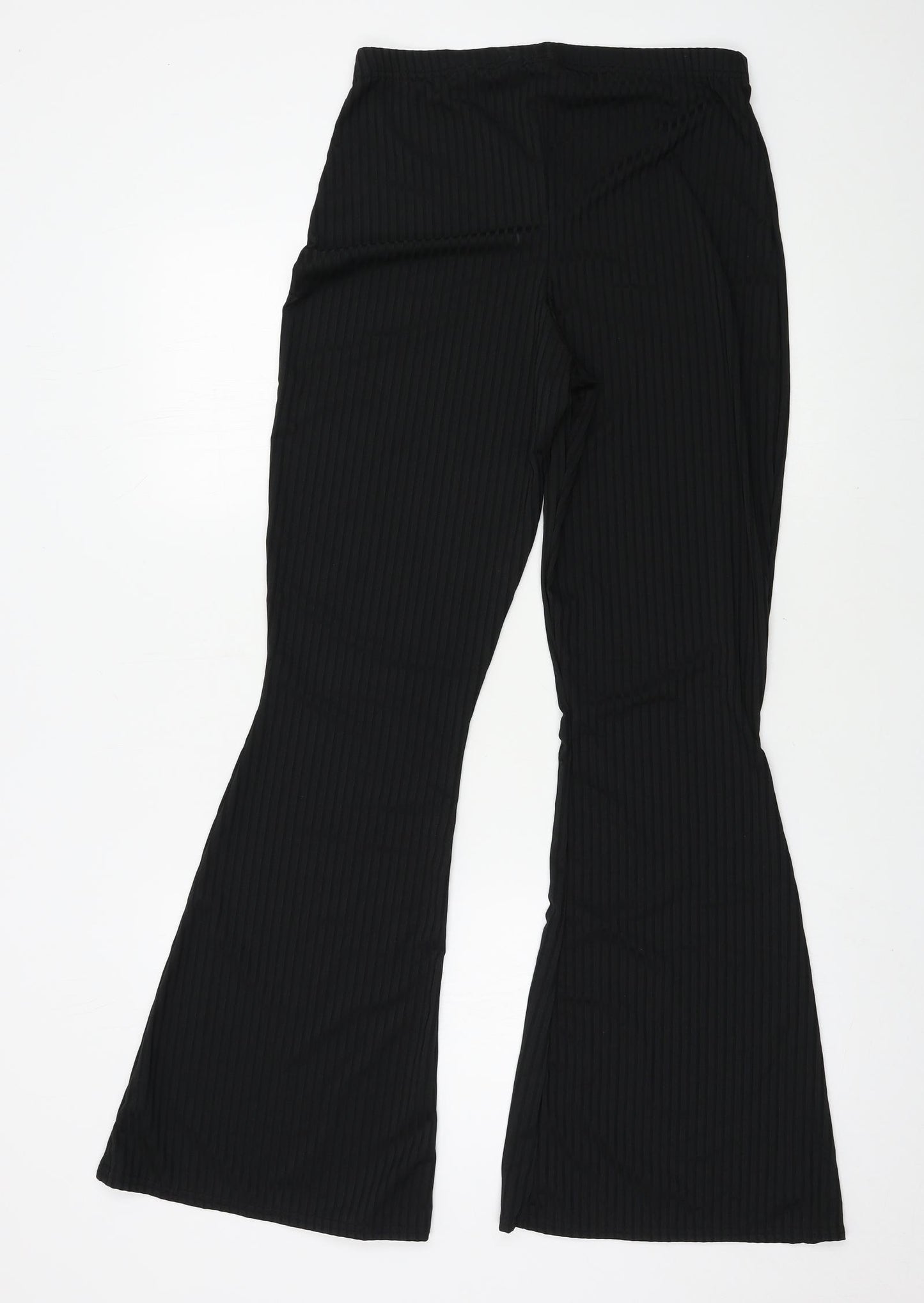 Boohoo Womens Black  Jersey Trousers  Size 14 L30 in