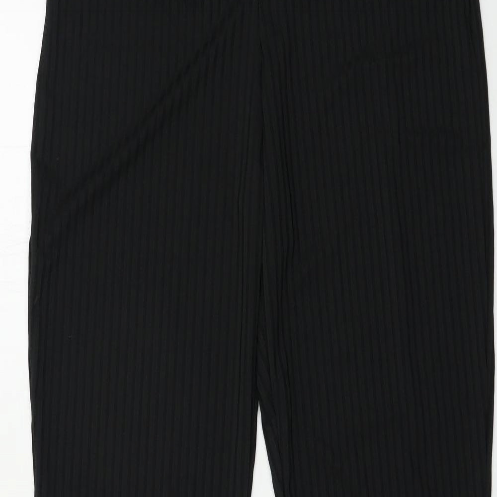 Boohoo Womens Black  Jersey Trousers  Size 14 L30 in