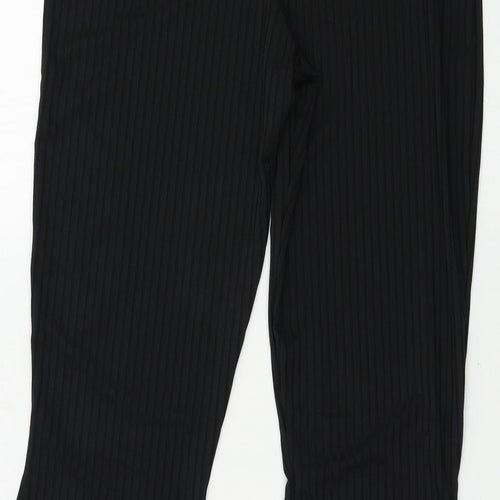 Boohoo Womens Black  Jersey Trousers  Size 14 L30 in