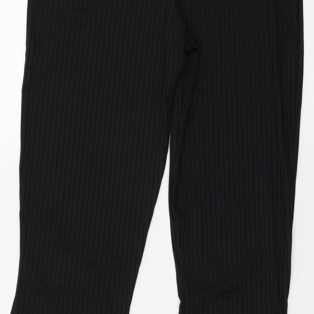 Boohoo Womens Black  Jersey Trousers  Size 14 L30 in