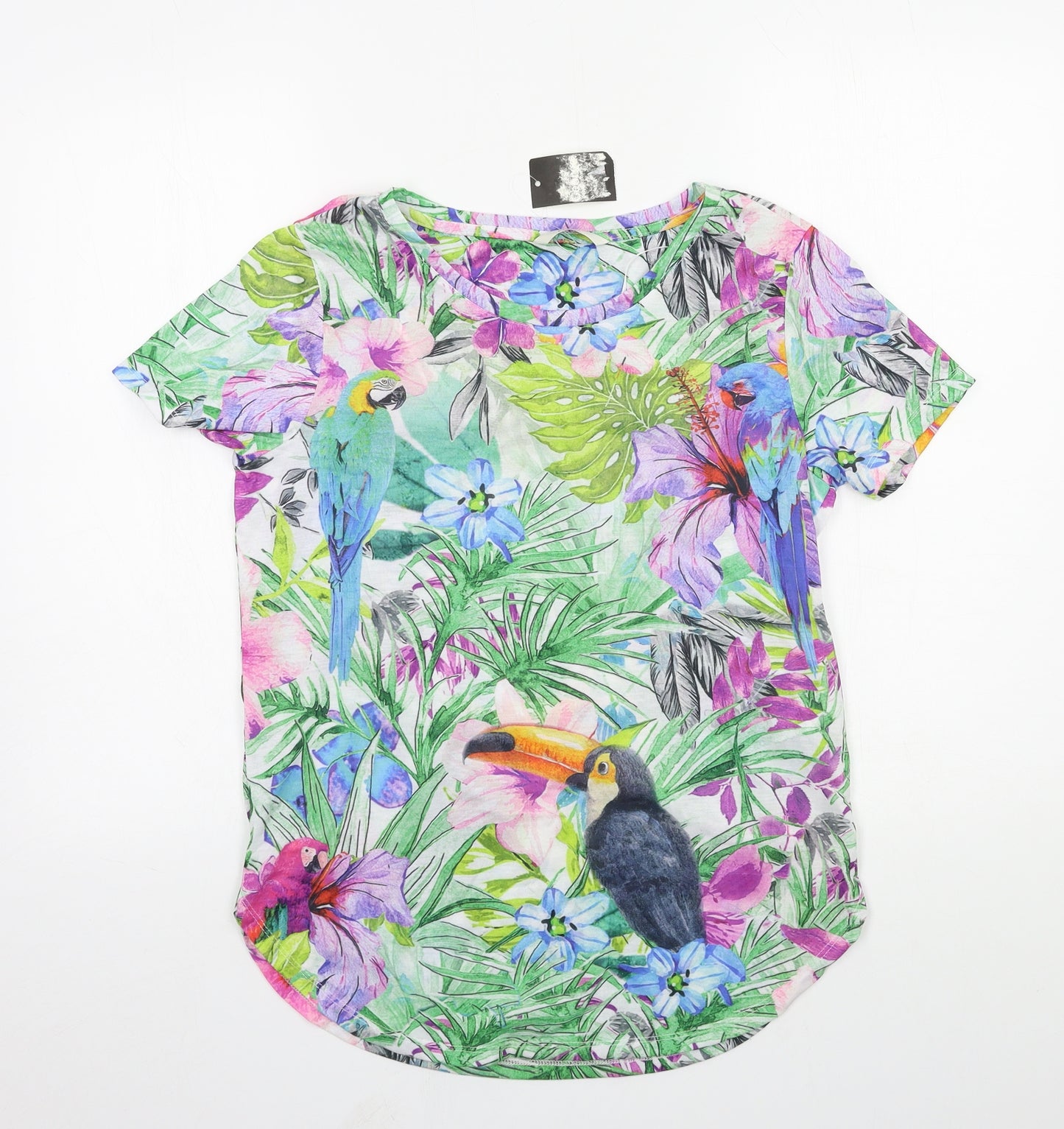 George Womens Multicoloured Geometric Jersey Basic T-Shirt Size 8  - Toucan