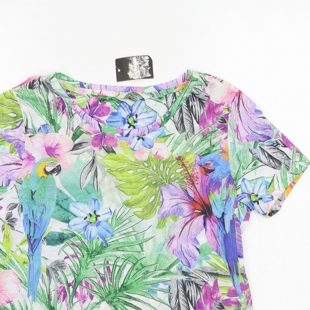 George Womens Multicoloured Geometric Jersey Basic T-Shirt Size 8  - Toucan
