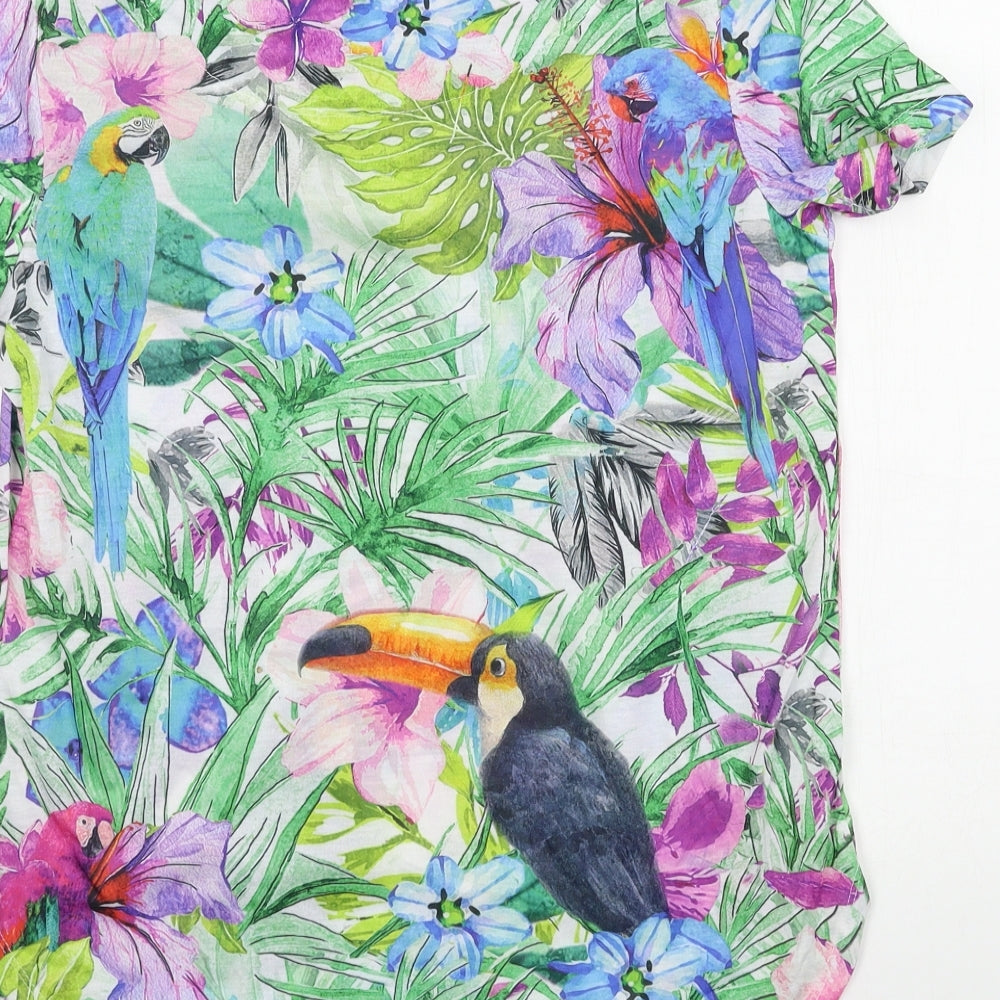 George Womens Multicoloured Geometric Jersey Basic T-Shirt Size 8  - Toucan