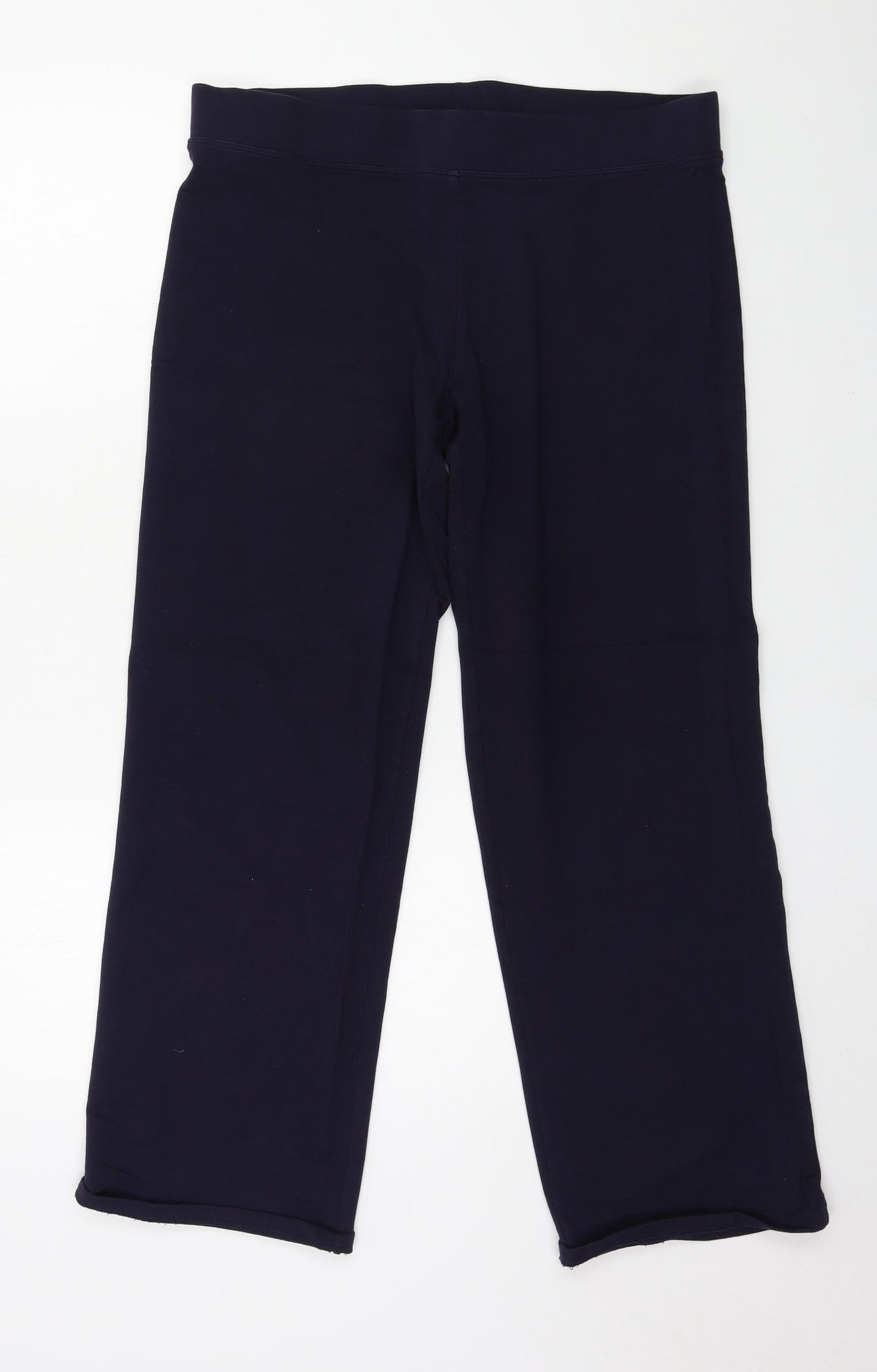 Marks and Spencer Womens Blue  Jersey Jogger Trousers Size 14 L27 in