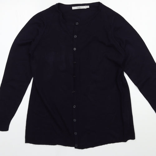 Isle Womens Blue  Knit Cardigan Jumper Size 14