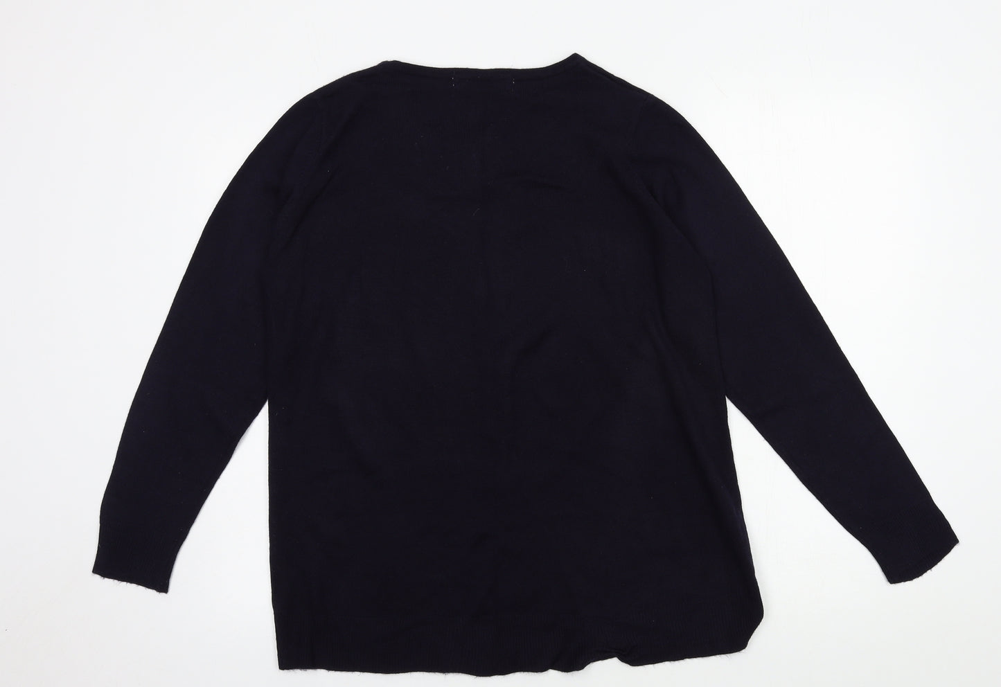 Isle Womens Blue  Knit Cardigan Jumper Size 14