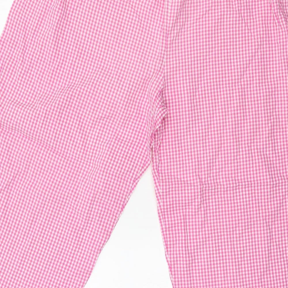 Tesco Womens Pink Check  Capri Pyjama Pants Size L
