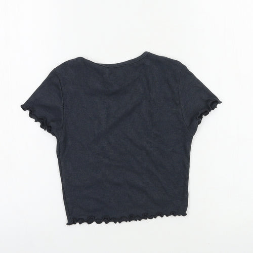 New Look Girls Grey  Jersey Basic T-Shirt Size 9 Years